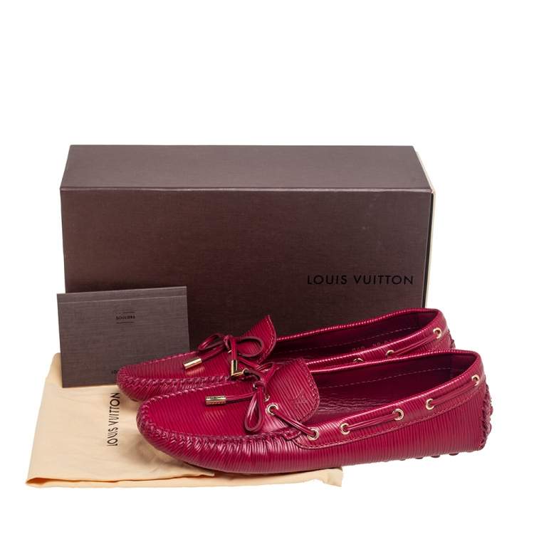 مملوكة مسبقًا Louis Vuitton Red Epi Leather Gloria  Loafers  Size 40 