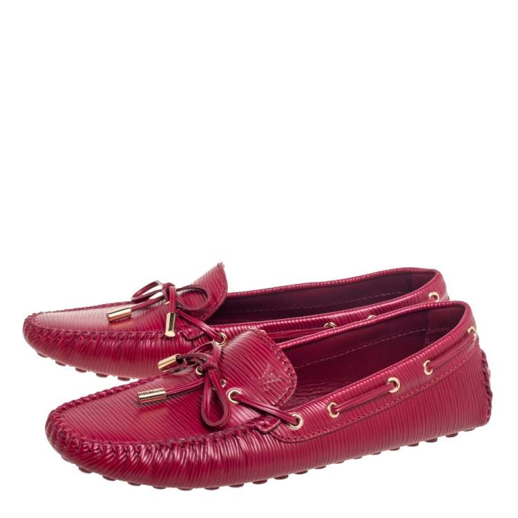 مملوكة مسبقًا Louis Vuitton Red Epi Leather Gloria  Loafers  Size 40 