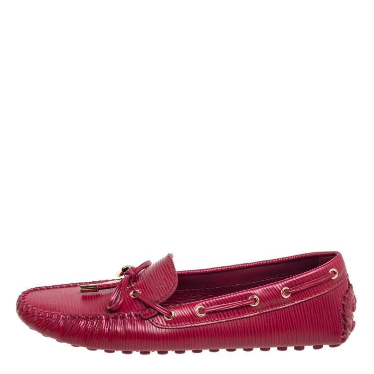 مملوكة مسبقًا Louis Vuitton Red Epi Leather Gloria  Loafers  Size 40 