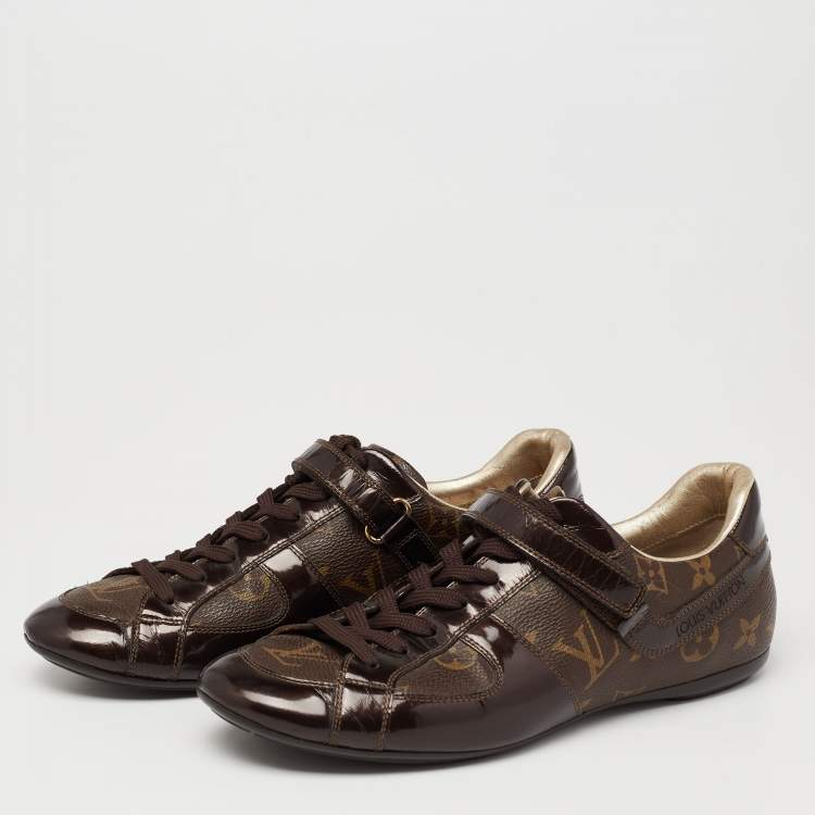 Louis Vuitton Monogram Canvas and Patent Leather Globe Trotter Sneakers  Size 10.5/41 - Yoogi's Closet