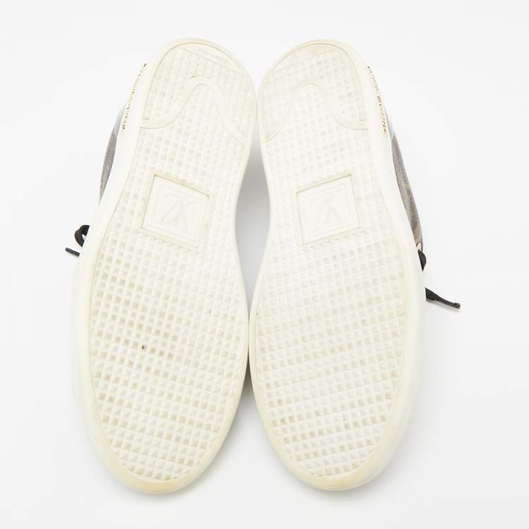 مملوكة مسبقًا Louis Vuitton Brown/Black  Monogram Canvas And Patent Leather Frontrow  Sneakers Size 35.5