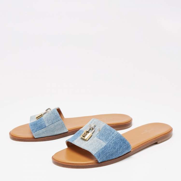 Louis Vuitton, Shoes, Louis Vuitton Denim Slides