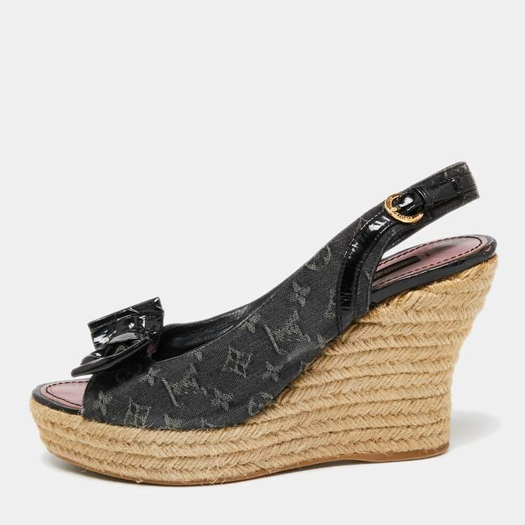 Louis vuitton hot sale black wedges