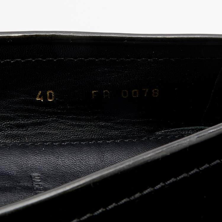 Pre Owned Louis Vuitton Vert Bronze Vernis Leather Oxford Loafers Size 40