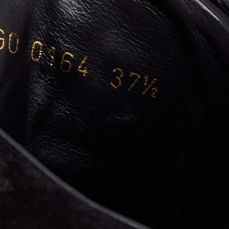 Pre Owned Louis Vuitton Black Monogram Empreinte Suede and Leather High-Top Sneakers Size 37.5