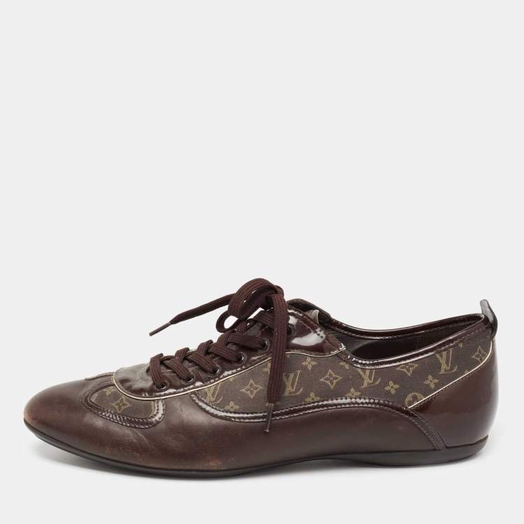 Louis Vuitton Brown Damier Ebene Canvas and Leather Low Top Sneakers Size  36.5 Louis Vuitton | The Luxury Closet