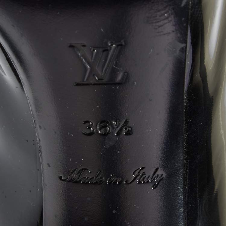 مملوكة مسبقًا Louis Vuitton Black Patent Leather Oh Really! Peep Toe Pumps Size 36.5