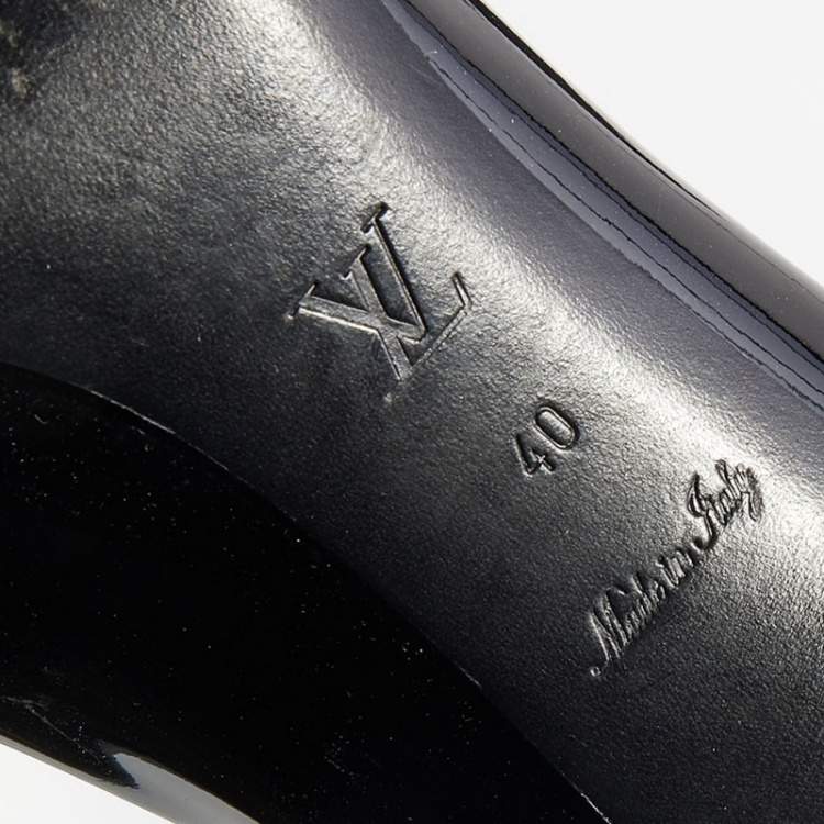 Pre Owned Louis Vuitton Black Patent Leather Ball Pumps Size 40