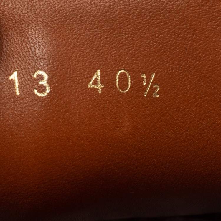 Pre Owned Louis Vuitton Tan Leather S Lock Slip On Loafers Size 40.5