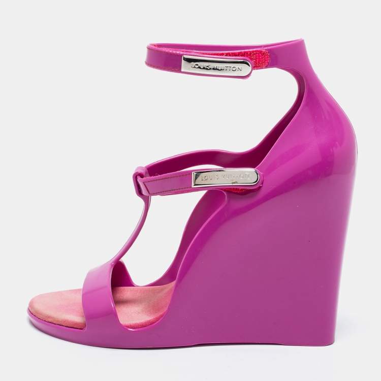 Louis Vuitton Womens Heeled Sandals, Pink, 37