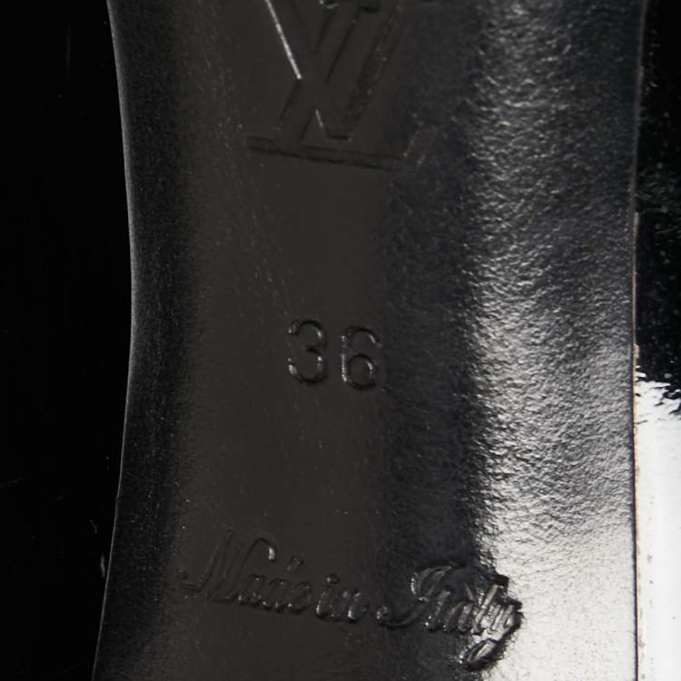 مملوكة مسبقًا Louis Vuitton Black Patent Leather Fiance Pumps Size 36