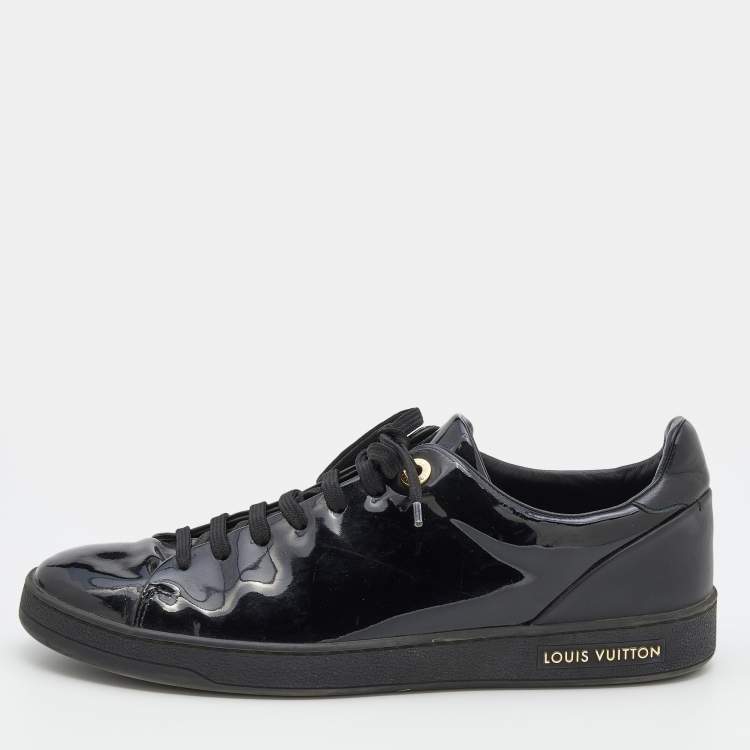 Louis Vuitton Women's Frontrow Black Patent Leather Sneakers Size 40