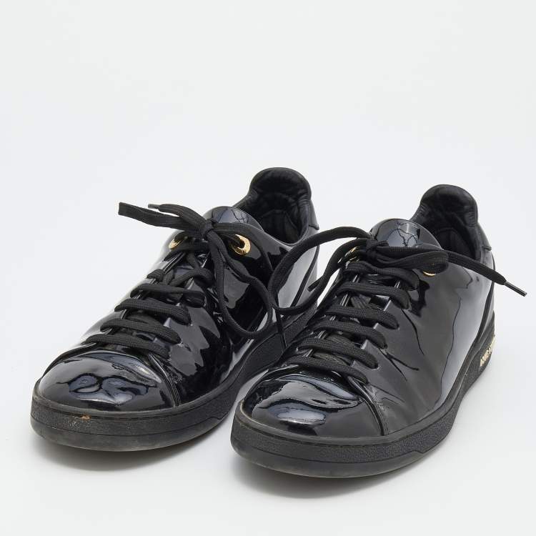 Louis Vuitton White/Gold Leather Front Row Sneakers Size 36.5 Louis Vuitton