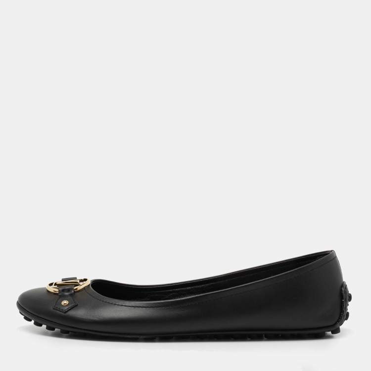 Louis Vuitton Black Leather Dauphine Flats Size 38 Louis Vuitton | The ...