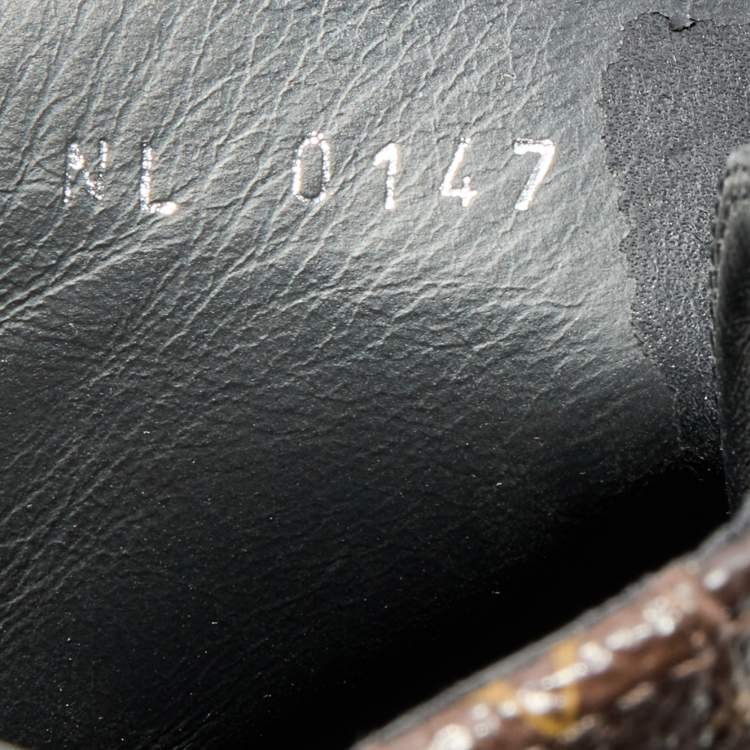 Pre Owned Louis Vuitton Monogram Canvas and Leather Wonderland Ranger Combat Boots Size 38
