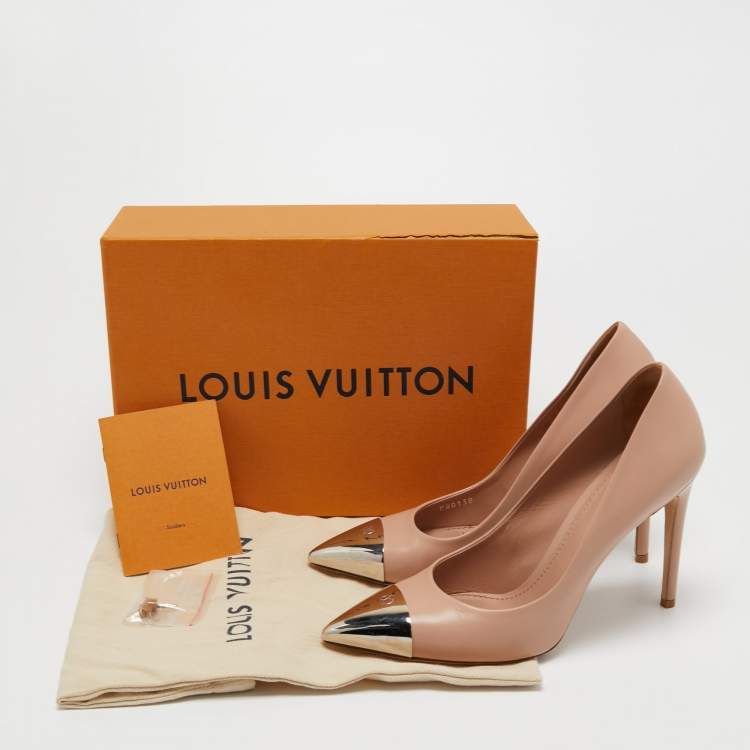 Pre Owned Louis Vuitton Beige Leather Urban Twist Pumps Size 39