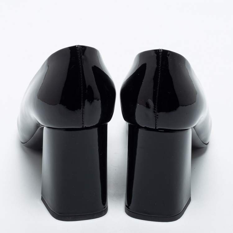 Pre Owned Louis Vuitton Black Patent Leather Madeleine  Pumps Size 39