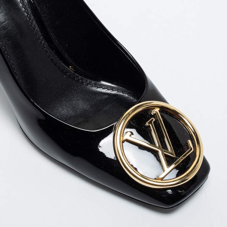 Pre Owned Louis Vuitton Black Patent Leather Madeleine  Pumps Size 39