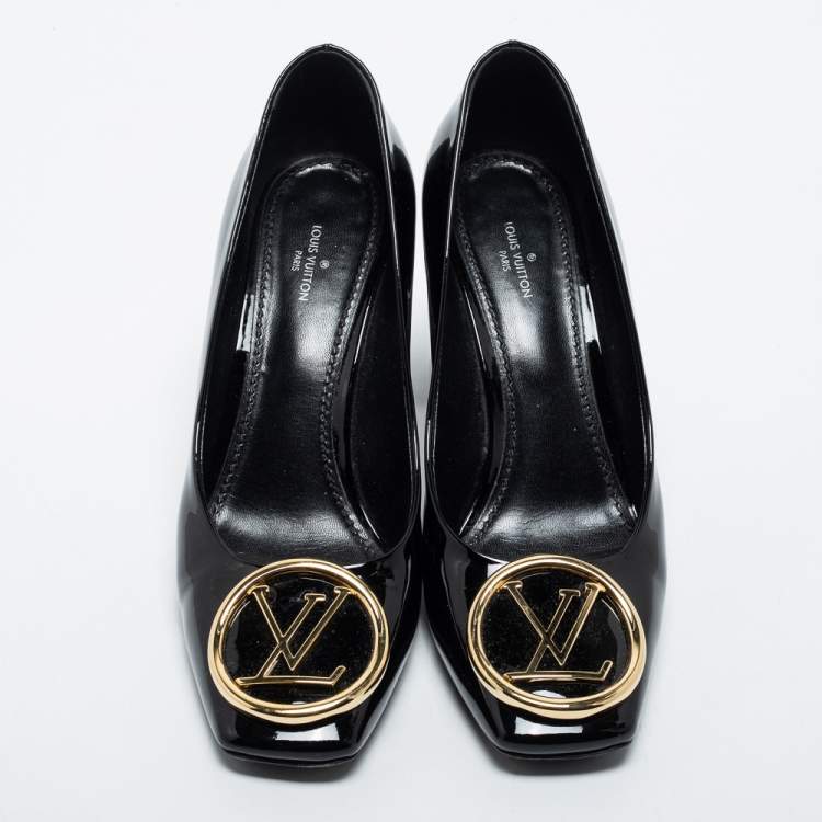 Pre Owned Louis Vuitton Black Patent Leather Madeleine  Pumps Size 39