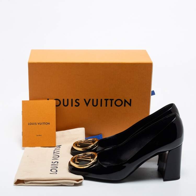 Pre Owned Louis Vuitton Black Patent Leather Madeleine  Pumps Size 39