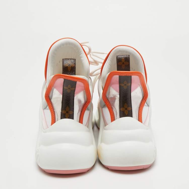 Louis Vuitton White Nylon and Leather Archlight Sneakers Size 38 Louis ...