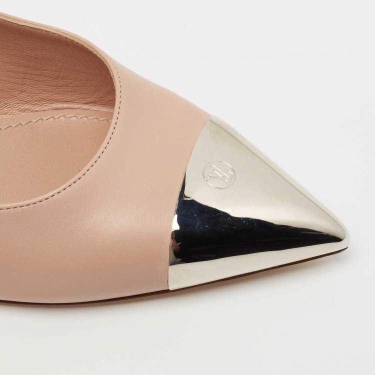 Pre Owned Louis Vuitton Pink Leather Urban Twist Slingback Pumps Size 39