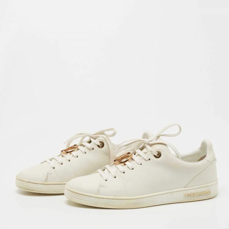 Louis Vuitton White Leather Frontrow Sneakers Size 37.5 Louis
