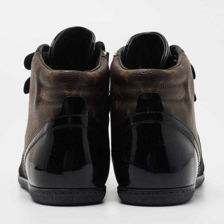 مملوكة مسبقًا Louis Vuitton Monogram Canvas and Suede High Top Sneakers Size 37.5