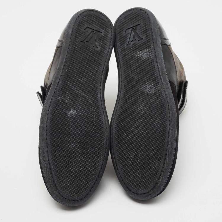 مملوكة مسبقًا Louis Vuitton Monogram Canvas and Suede High Top Sneakers Size 37.5
