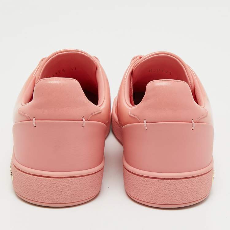 Pre Owned Louis Vuitton Pink Patent Leather Frontrow Sneakers Size 37