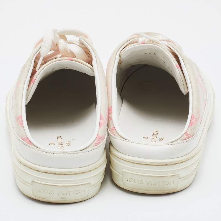 مملوكة مسبقًا Louis Vuitton Bicolor Monogram Fabric Stellar Open Back Sneakers Size 38