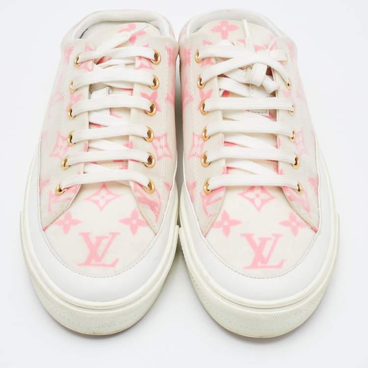 مملوكة مسبقًا Louis Vuitton Bicolor Monogram Fabric Stellar Open Back Sneakers Size 38