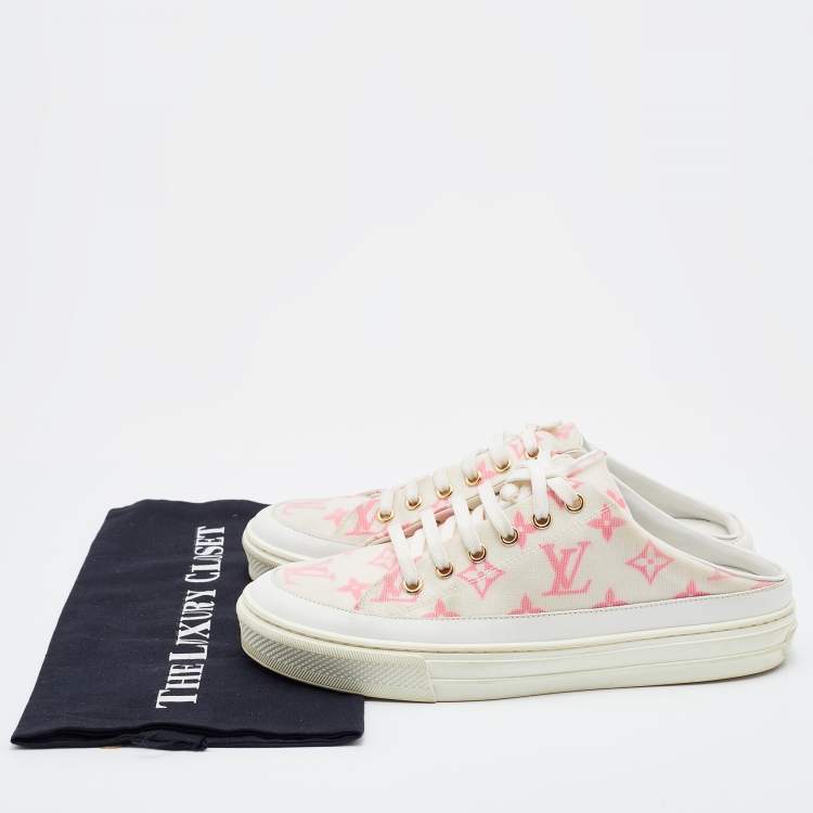مملوكة مسبقًا Louis Vuitton Bicolor Monogram Fabric Stellar Open Back Sneakers Size 38