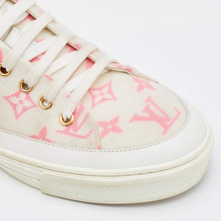 مملوكة مسبقًا Louis Vuitton Bicolor Monogram Fabric Stellar Open Back Sneakers Size 38