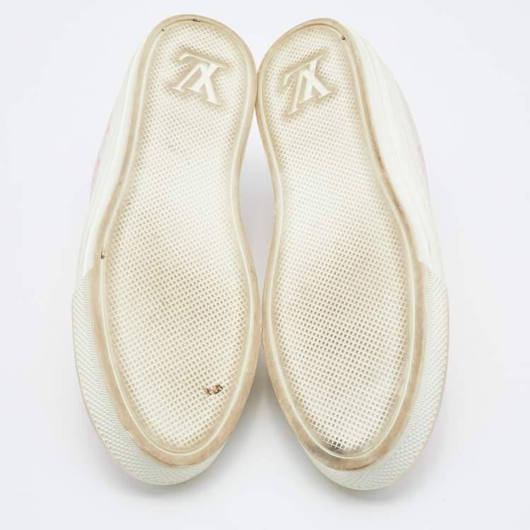 مملوكة مسبقًا Louis Vuitton Bicolor Monogram Fabric Stellar Open Back Sneakers Size 38