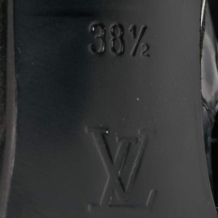 Pre Owned Louis Vuitton Black leather Star Trail Ankle Boots Size 38.5
