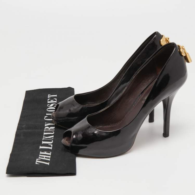 مملوكة مسبقًا Louis Vuitton Burgundy Patent Leather Oh Really! Pumps Size 35