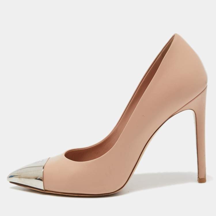 Pre Owned Louis Vuitton Pink Leather Urban Twist Pumps Size 36.5