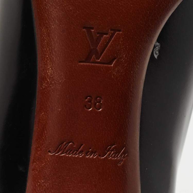 Pre Owned Louis Vuitton Black Leather Ball Pumps Size 38