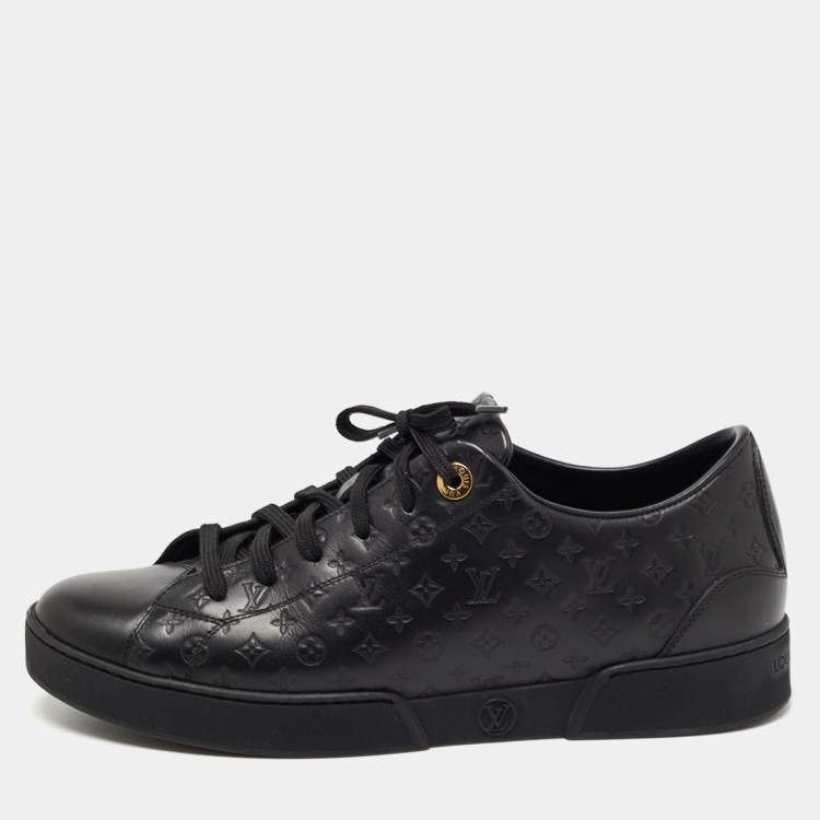 Louis Vuitton Black Suede And Embossed Monogram Fabric Millenium