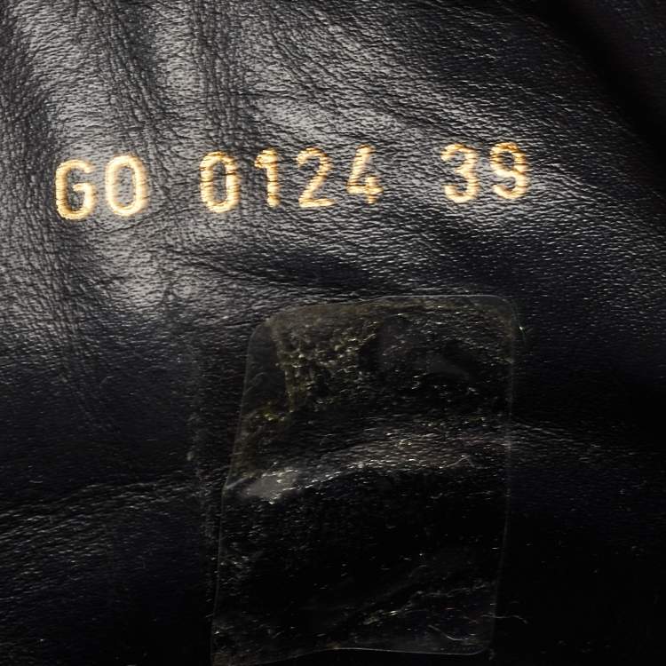 Pre Owned Louis Vuitton Black Monogram Suede and Leather Millennium Wedge Sneakers Size 39