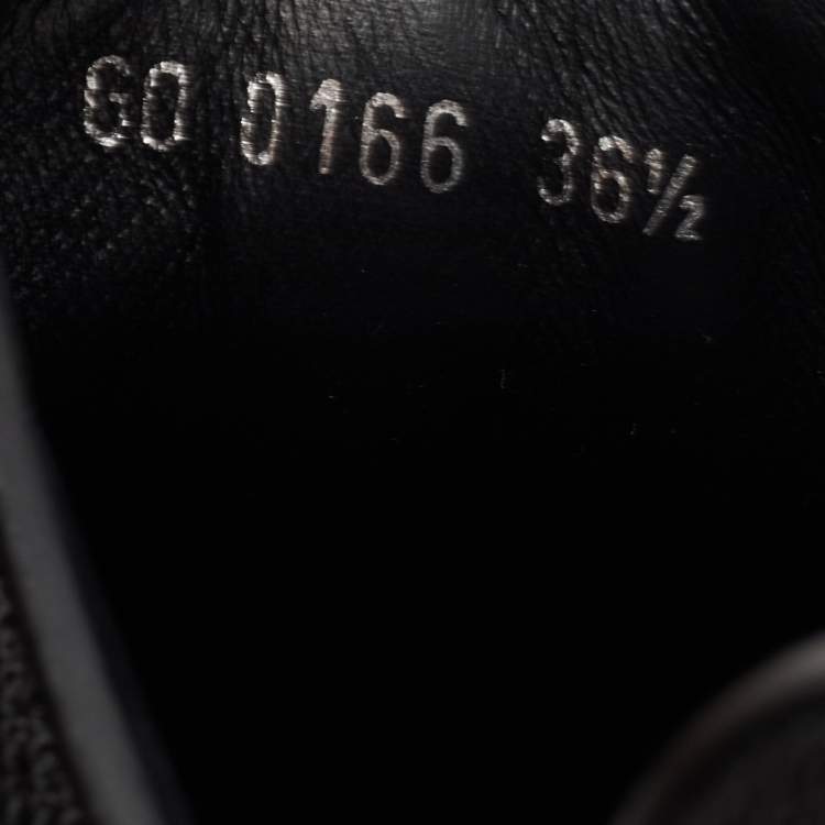 Pre Owned Louis Vuitton Black Leather and Mesh Run Away Sneakers Size 36.5
