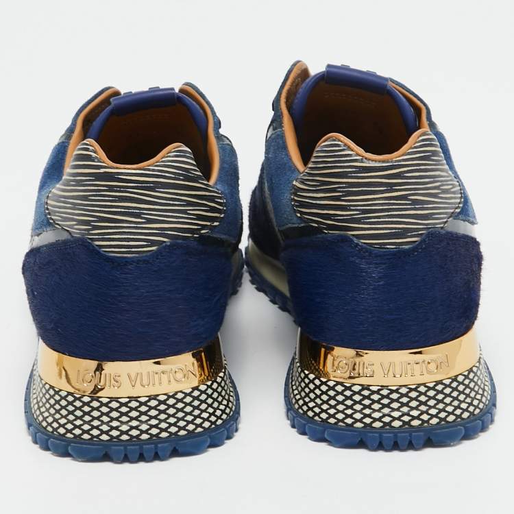 Pre Owned Louis Vuitton Multicolor Epi Calf Hair and Suede Run Away Sneakers Size 38.5