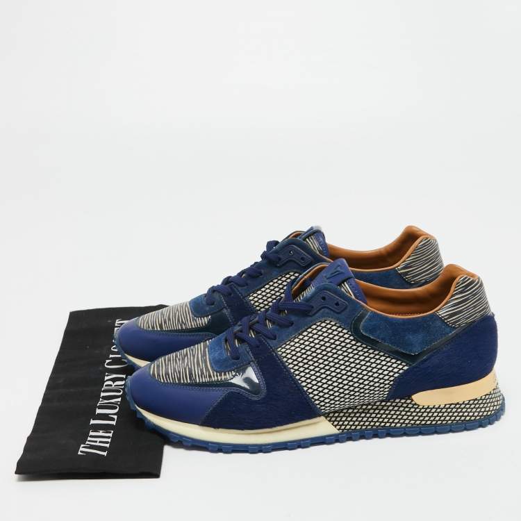 Pre Owned Louis Vuitton Multicolor Epi Calf Hair and Suede Run Away Sneakers Size 38.5