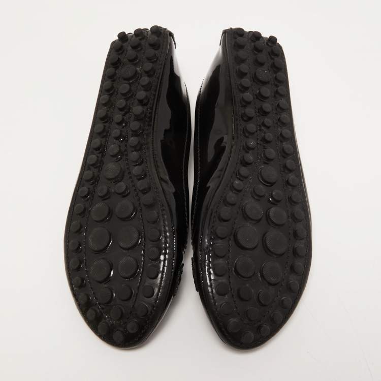 Pre Owned Louis Vuitton Black Patent Leather Oxford Loafers Size 38