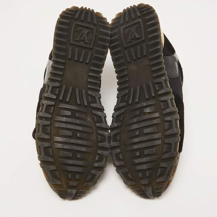 Pre Owned Louis Vuitton Brown Monogram Canvas and  Mesh Run Away Sneakers Size 37