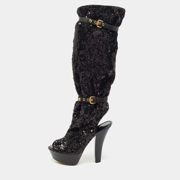 Louis Vuitton Lace-Up Thigh High Platform Boots