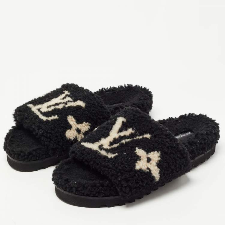 louis vuitton black slippers