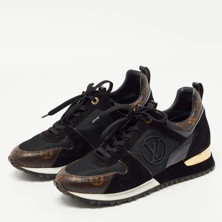 Louis Vuitton Brown/Black Monogram Canvas and Mesh RunAway Sneakers Size  39.5 Louis Vuitton