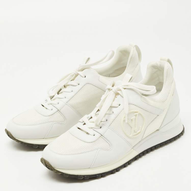 Louis Vuitton White/Grey Leather and Mesh RunAway Sneakers Size 39 Louis  Vuitton
